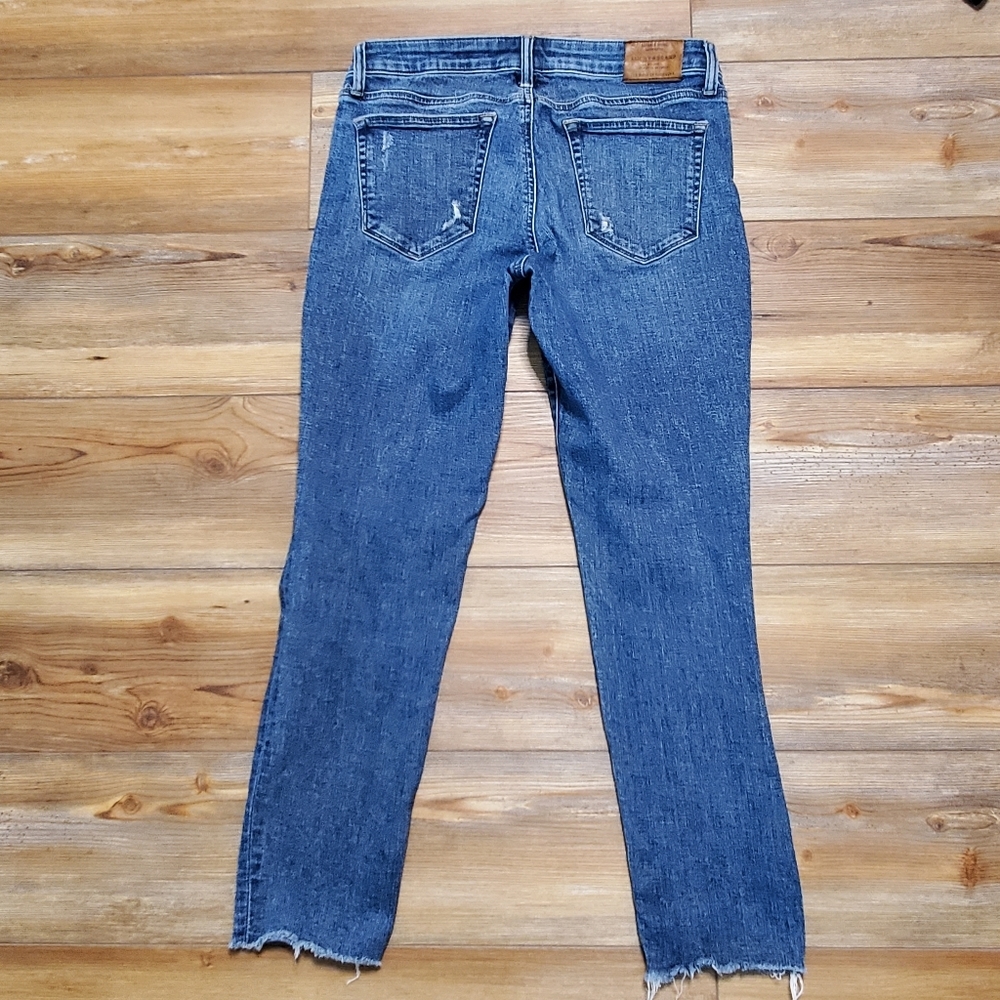 Lucky Brand Jeans Womens 6 28 Blue Lolita Skinny Distressed Raw Hem Ankle - Picture 7 of 8